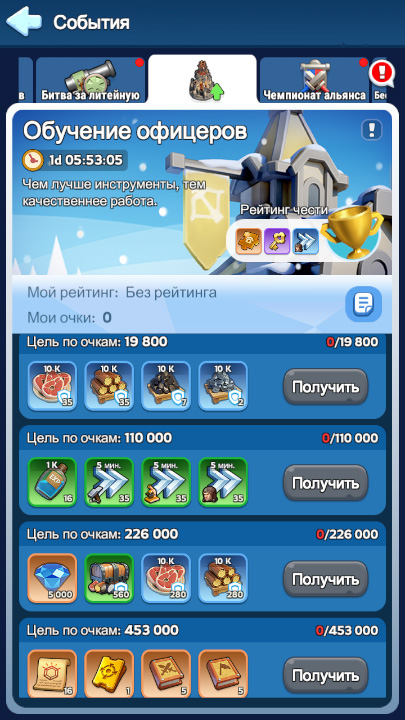 Событие Обучение офицеров