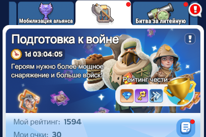 Событие Подготовка к войне